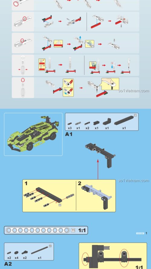 Hướng Dẫn Lắp Ghép CaDA 51306 Xe Đua Điều Khiển Từ Xa Blade - Hướng dẫn CaDA C51306 Mô Hình Xe Đua Blade