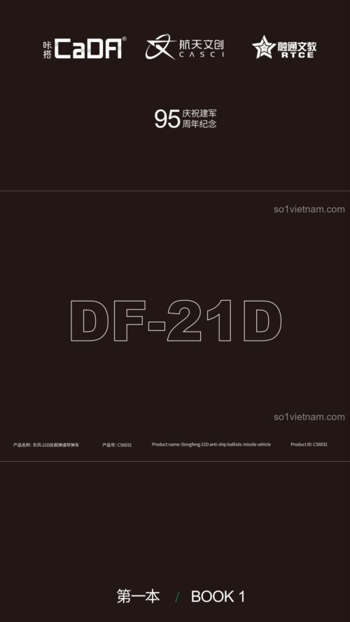 Hướng dẫn lắp ráp CaDA 6031 Xe phóng tên lửa DF-21D PDF gốc chất lượng cao