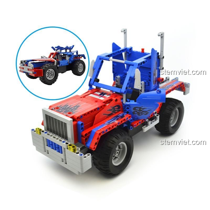 Chi tiết đồ chơi xếp hình C51002 xe tải Optimus Prime, chất liệu nhựa ABS an toàn, tương thích LEGO Technic.