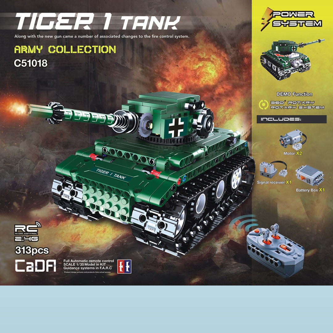 Xe Tăng Hổ 1 Điều Khiển Từ Xa CaDA C51018 hướng dẫn lắp ghép CaDA C51018 Xe Tăng Hổ 1