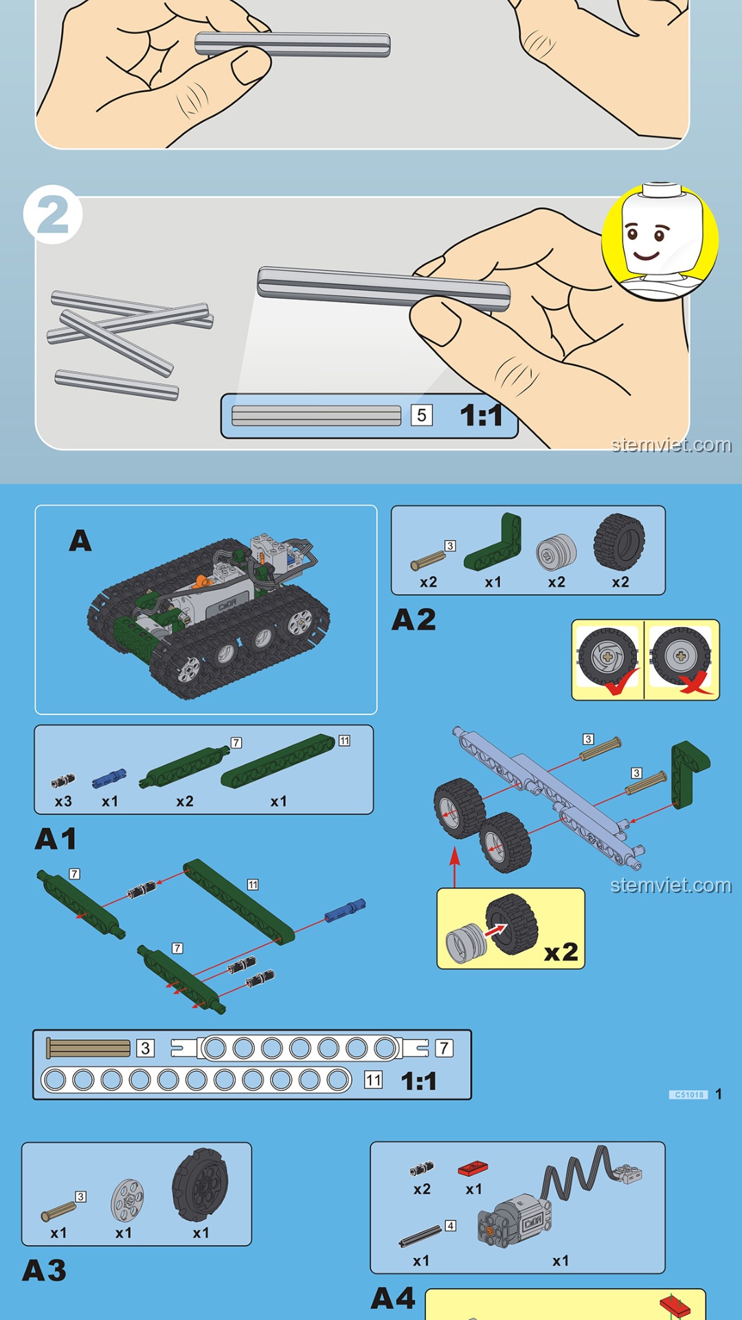 Mô Hình Xe Tăng Hổ C51018 CaDA sách hướng dẫn CaDA C51018 Mô Hình Xe Tăng Hổ