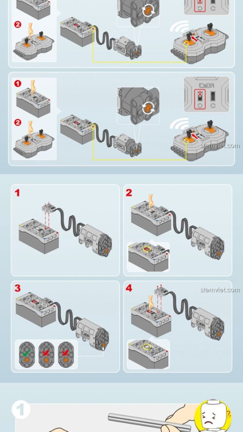 Robot điều khiển từ xa KAKA CaDA C51027 / Robot lắp ráp 2 trong 1 CaDA C51027 / hướng dẫn CaDA C51027 Robot Technic KAKA
