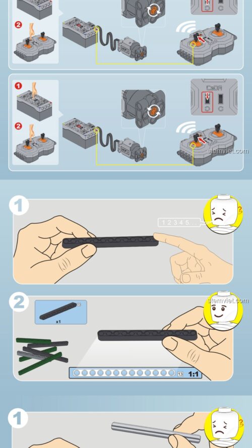 Robot DADA Điều Khiển Từ Xa CaDA C51028 hướng dẫn CaDA C 51028 Xe khoan điều khiển từ xa