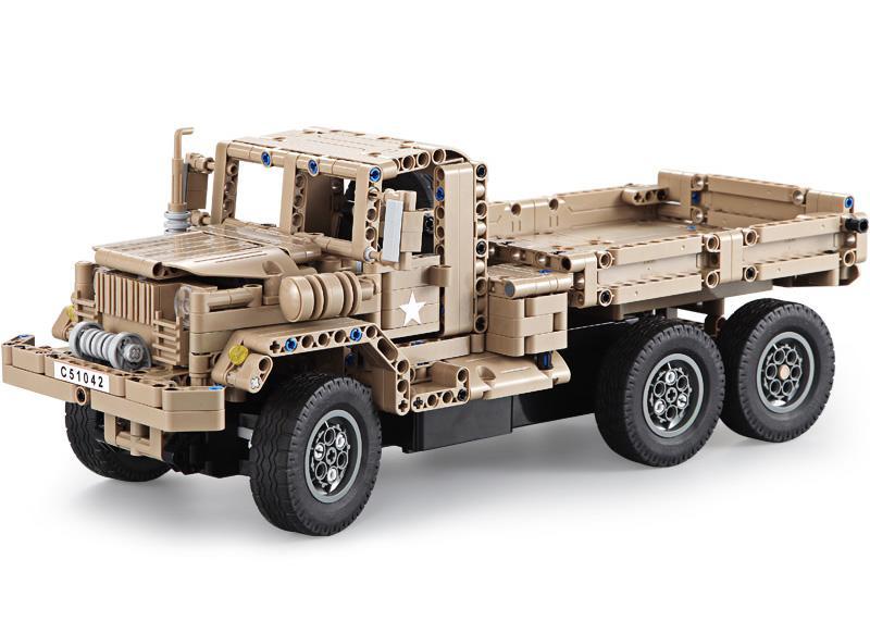 Mô hình đồ chơi lắp ráp Xe Tải Quân Sự CaDA C51042 điều khiển từ xa, giá rẻ cho bé trai 6 tuổi.