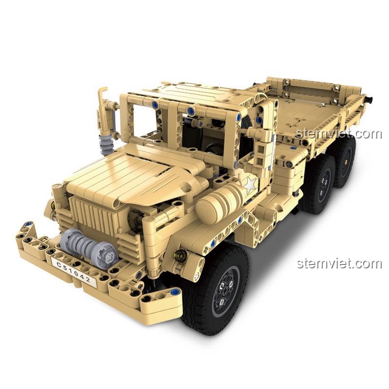 Đồ chơi mô hình Xe Tải Quân Sự C51042 với tính năng điều khiển từ xa, món quà tuyệt vời cho bé trai.