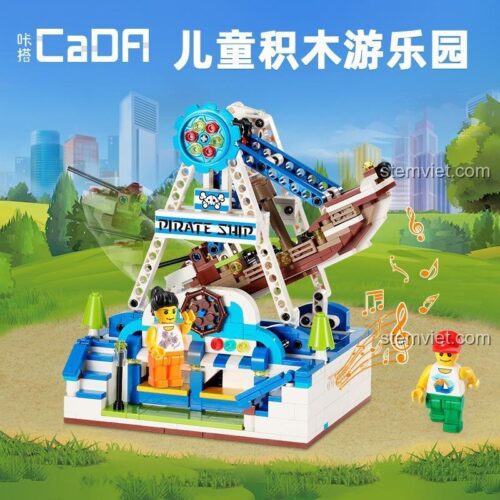 Bộ đồ chơi mô hình C51047 Tàu Hải Tặc Đu Quay với minifigure, kích thích sáng tạo cho bé 6 tuổi, giá tiết kiệm.