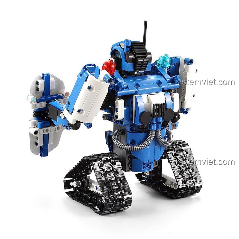 Góc nhìn chi tiết Robot Cảnh Sát Poli CaDA C51049, thể hiện khả năng biến hình linh hoạt. Robot cảnh sát C51049 cho bé trai.