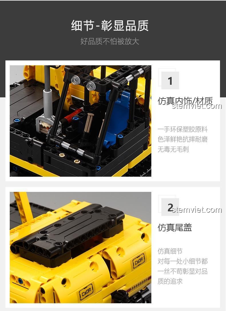 Mô hình máy xúc điều khiển từ xa 51057 với chi tiết tinh xảo, chất lượng tốt