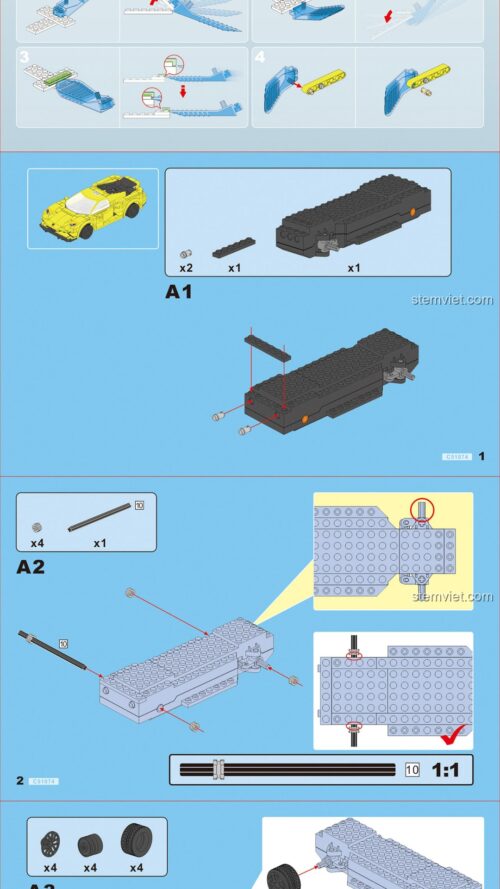 Xe đua EVO CaDA C51074 sách CaDA 1074 Mô hình xe đua EVO