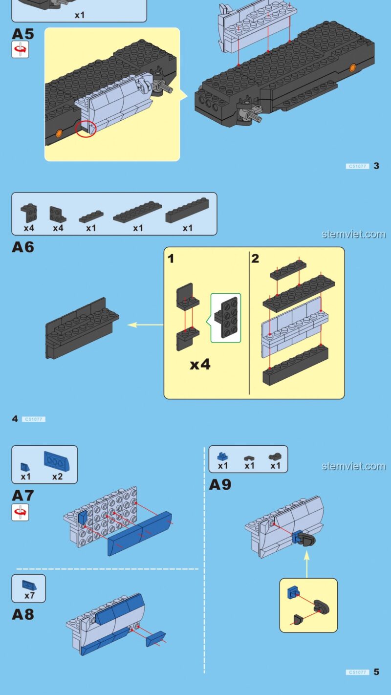 Xe Đua Blue Knight 500 CaDA C51077 sách lắp ghép CaDA 51077 Xe Đua Thể Thao Lam Vũ Sĩ 500