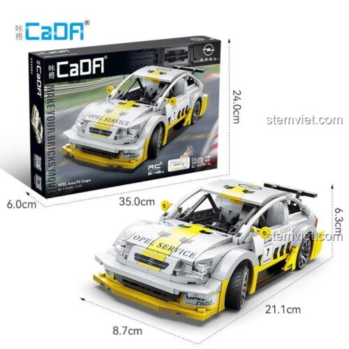 Bộ đồ chơi C51081 Opel Astra V8 Coupe CaDA, mô hình xe đua có kích thước chi tiết, 330 mảnh ghép, phù hợp bé trai 6 tuổi, giá tiết kiệm