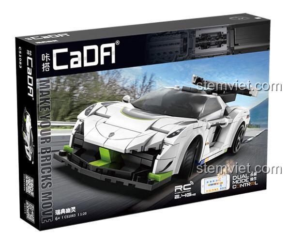 Hộp đồ chơi lắp ráp Double Eagle C51083 Siêu Xe Đua Koenigsegg Agera Fantasma, món quà đáng tiền cho bé trai.
