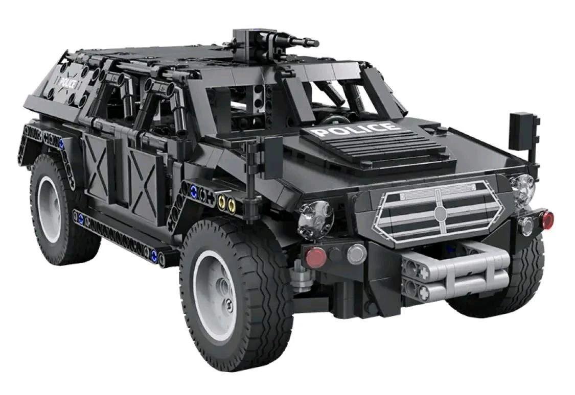 Bộ lắp ráp Xe Jeep Quân Sự Đặc Nhiệm CaDA C51207, đồ chơi mô hình xe SWAT, 561 mảnh ghép, màu đen, điều khiển từ xa, lập trình Scratch, phù hợp bé trai 6 tuổi, giá tốt