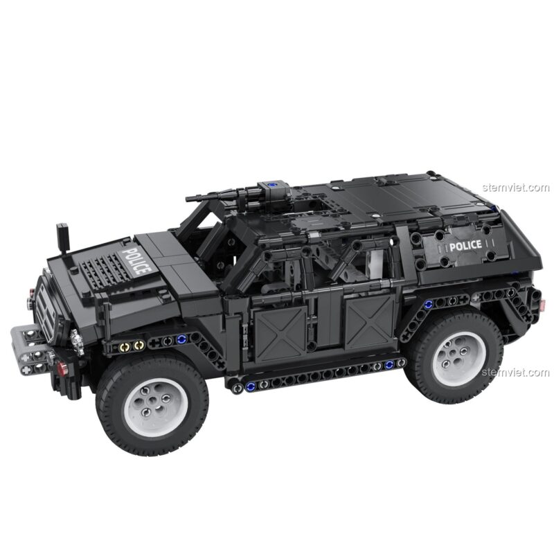 Mặt bên đồ chơi mô hình Double Eagle C51207 Xe Jeep Quân Sự Đặc Nhiệm, đồ chơi mô hình xe SWAT, phù hợp bé trai 6 tuổi, chất lượng vượt trội
