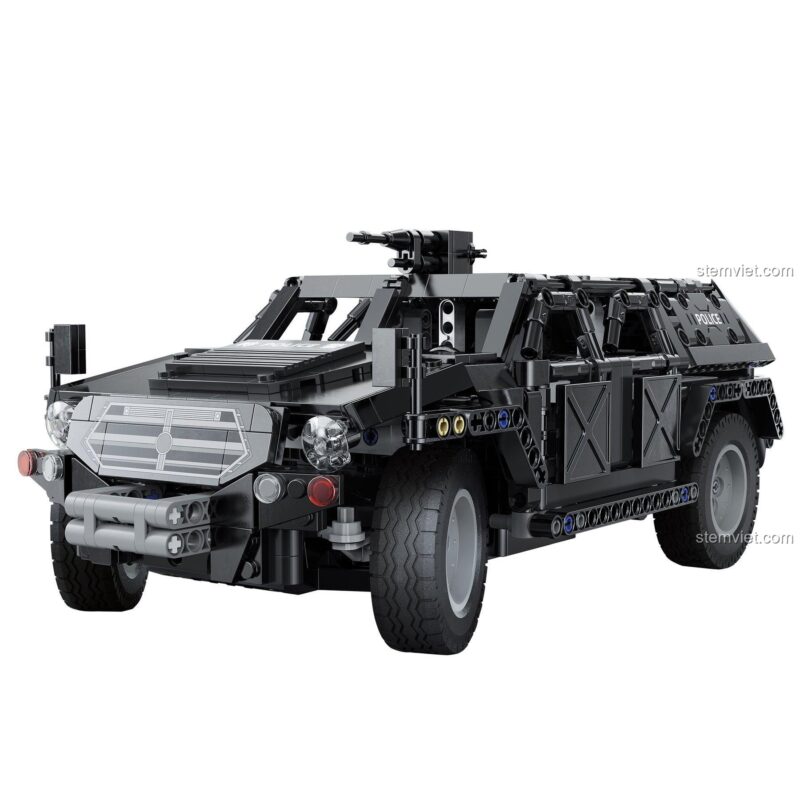 Mặt trước đồ chơi mô hình CaDA C51207 Xe Jeep Quân Sự Đặc Nhiệm, đồ chơi mô hình xe SWAT, thiết kế mạnh mẽ, cho bé trai 6 tuổi, giá tiết kiệm