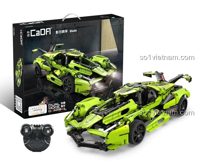 Đồ chơi mô hình CaDA C51306 Xe Đua Thể Thao Blade với hộp sản phẩm và điều khiển từ xa, phù hợp bé trai 6 tuổi, giá tốt.