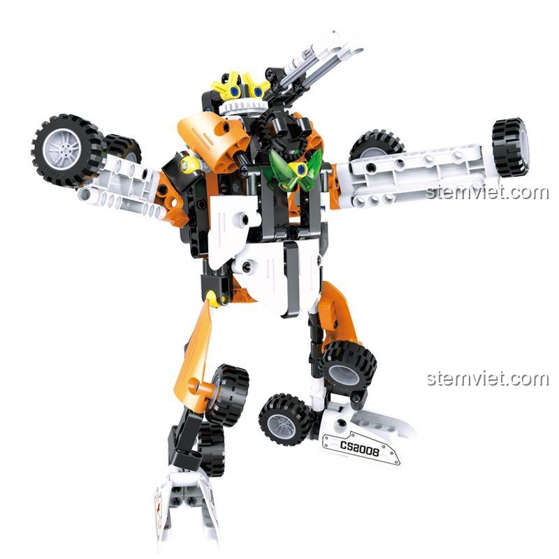 Đồ chơi mô hình Robot biến hình Double Eagle 52008, khối lắp ghép Robot chiến đấu bền bỉ cho bé trai 6 tuổi.