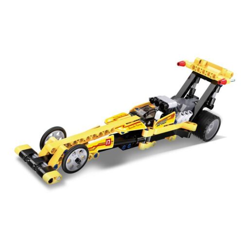 Mô hình xe đua Dragster tốc độ CaDA C52017 cho bé trai 6 tuổi, có động cơ kéo lùi mạnh mẽ. Một trong những bộ lắp ráp Xe Đua Dragster đáng mua.