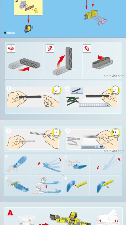 Hướng dẫn lắp ráp CaDA C52020 Robot Biến Hình Bumblebee PDF gốc chất lượng cao