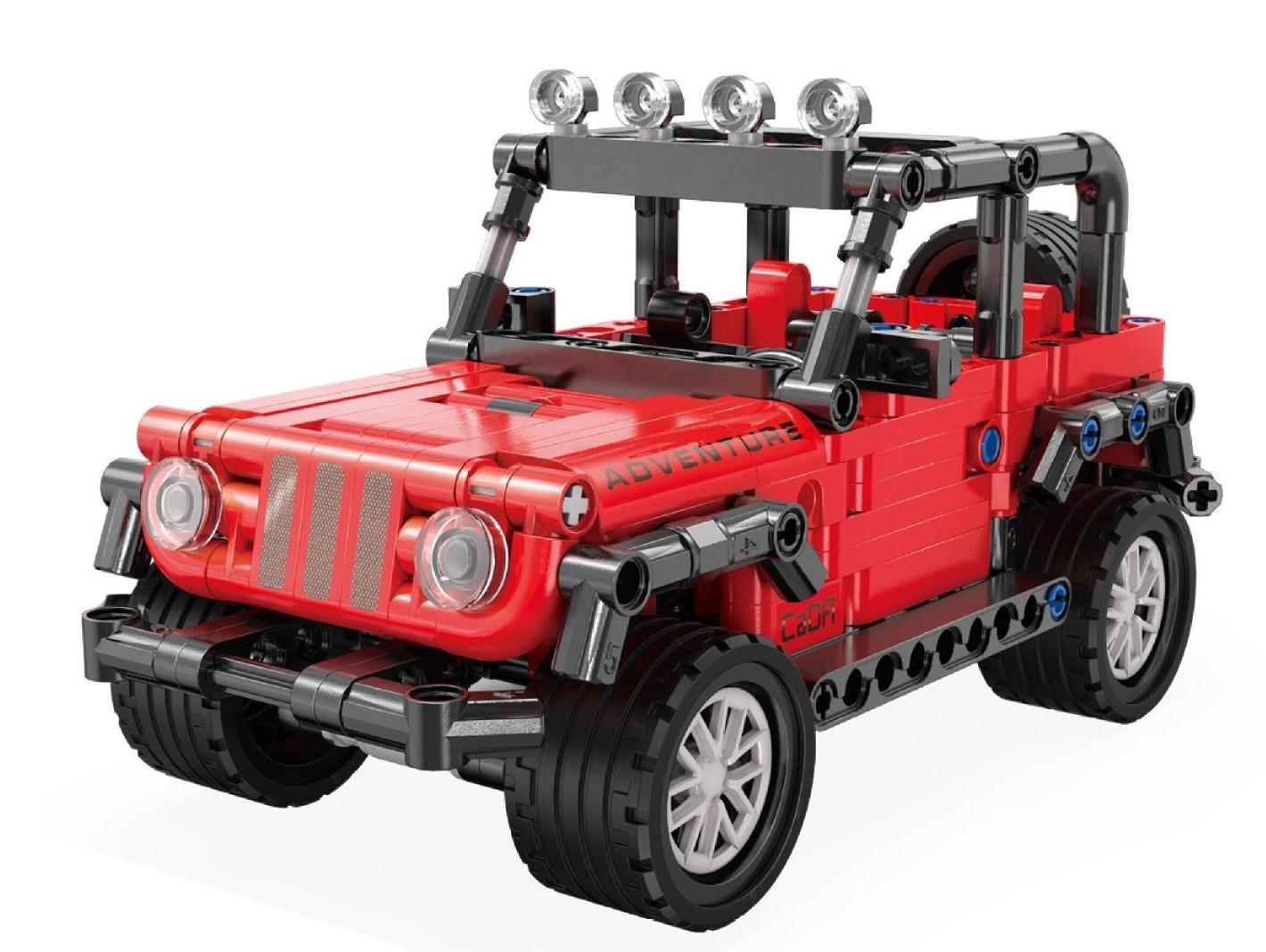 Bộ lắp ghép Xe Địa Hình Thám Hiểm CaDA C52027 màu đỏ, tỉ lệ 1:18, động cơ kéo lùi mạnh mẽ, phù hợp bé trai 6 tuổi, giá tốt