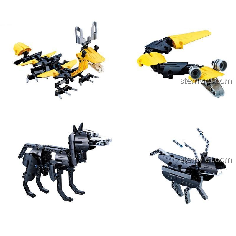 Bộ khối lắp ghép CaDA C53010, set đồ chơi Double Eagle, các mẫu E, F, G, H của 12 con giáp