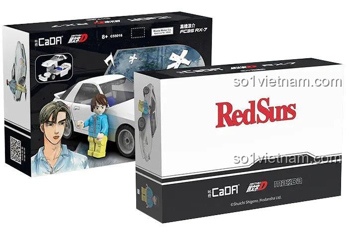 Bộ đồ chơi lắp ráp xe Mazda RX-7 FC3S C55016 của CaDA cùng nhân vật Takahashi Ryosuke