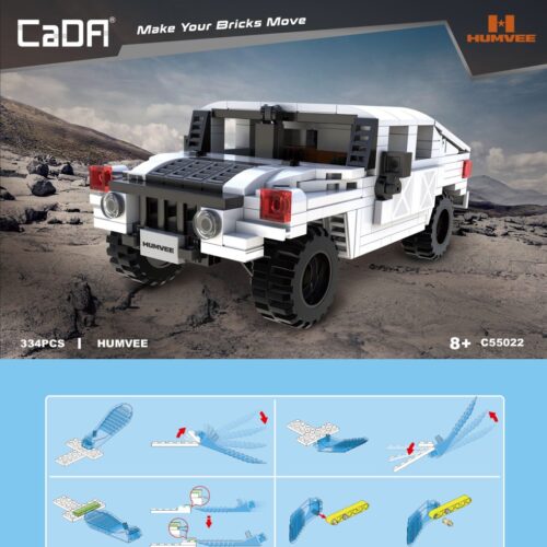 Sách hướng dẫn lắp ráp Xe Địa Hình Humvee CaDA C55022, sách lắp ghép CaDA C 55022 Xe HMMWV, hướng dẫn lắp ghép CaDA C 55022 Xe quân sự đa dụng, hướng dẫn lắp ghép CaDA 55022 Mô hình Humvee