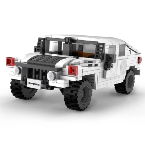 Mô hình Xe địa hình Humvee CaDA C55022 nhìn từ phía trước, một bộ lắp ráp 328 mảnh dành cho con trai 8 tuổi, giá rẻ.