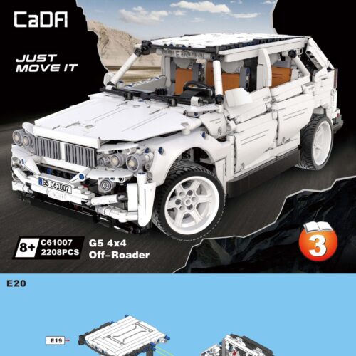 Sách Hướng Dẫn Lắp Ráp Xe Địa Hình G5 Dẫn Động 4 Bánh CaDA C61007 PDF gốc chất lượng cao - Hướng dẫn lắp ghép CaDA C61007 Mô hình SUV