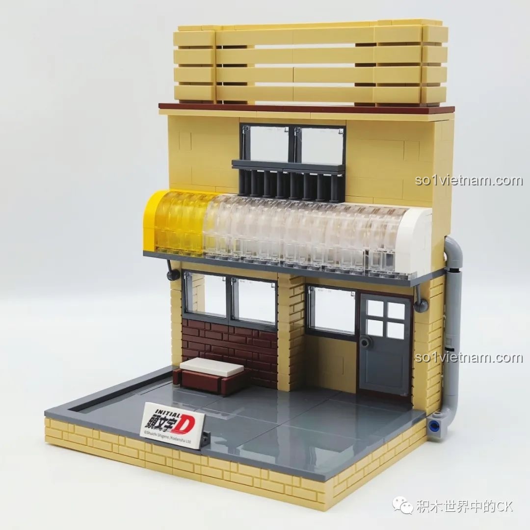 Mô hình Tiệm đậu phụ Fujiwara CaDA C61033 chưa bật đèn