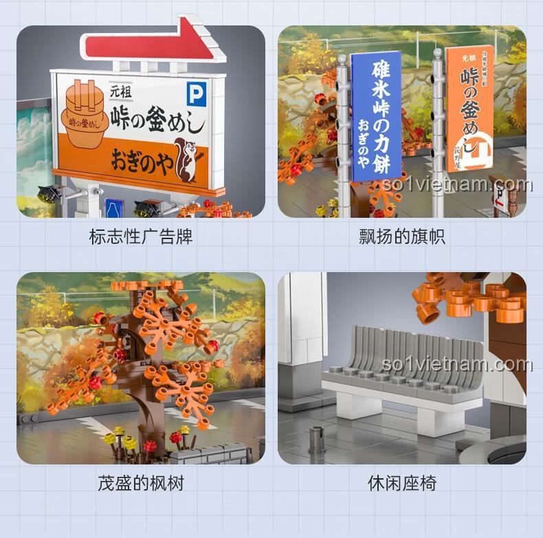 Sản phẩm hoàn thiện bộ lắp ghép CaDA C61034 Bãi đỗ xe Nakayama, 910 chi tiết