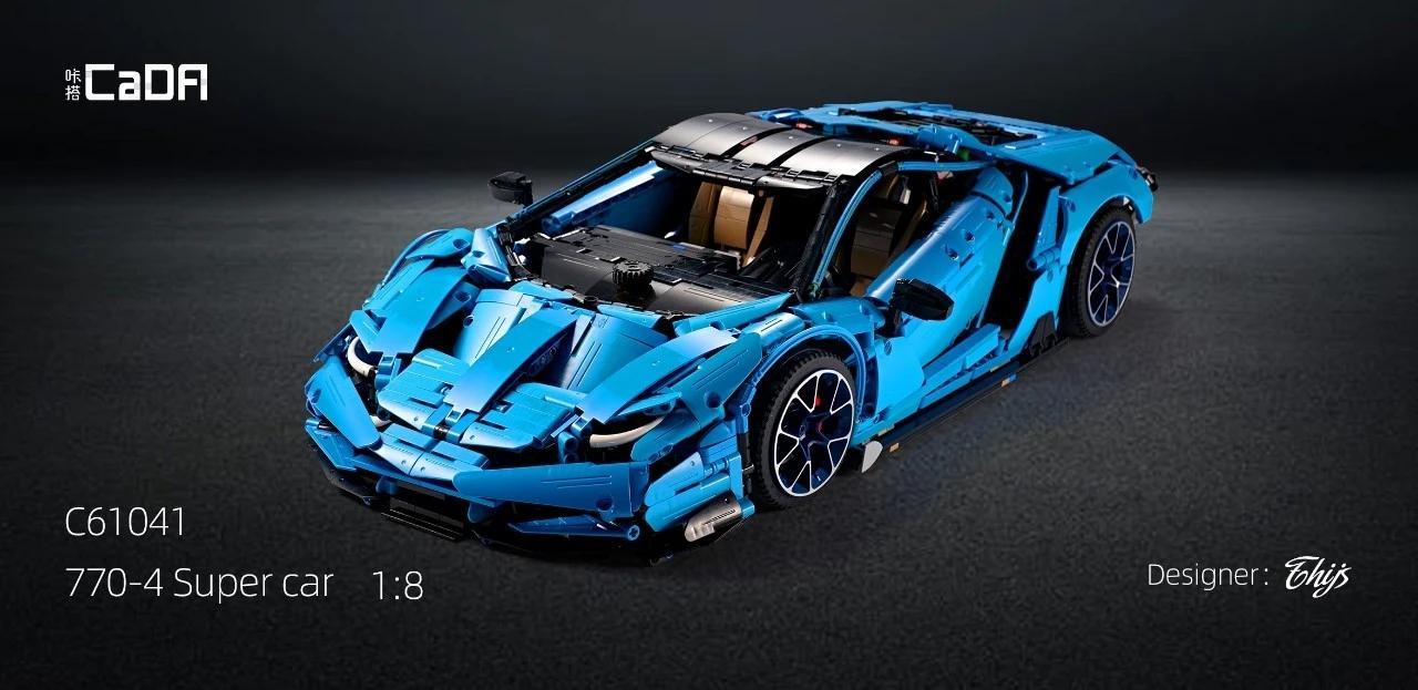 Ảnh quảng cáo chính thức bộ lắp ráp Siêu xe Lamborghini Centenario C61041 của CaDA, một món đồ chơi mô hình đỉnh cao cho con trai 14 tuổi.