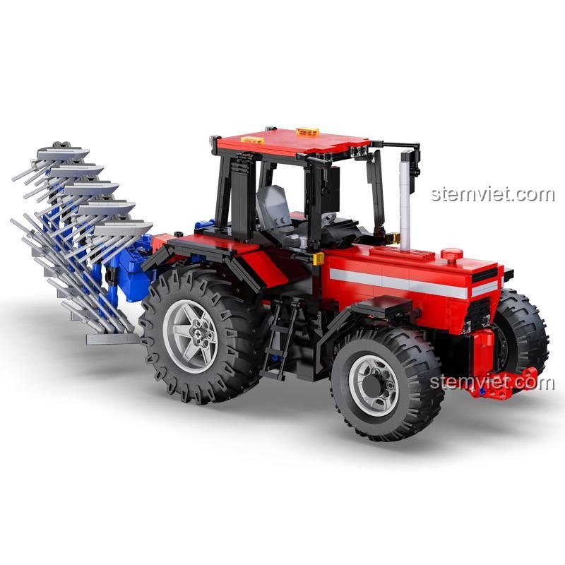 Xe nông nghiệp Double Eagle C61052 nhìn từ bên hông, thiết kế tỉ lệ 1:17, chất liệu nhựa ABS an toàn, bền bỉ cho bé trai.
