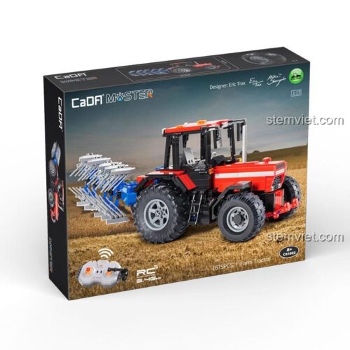 Đồ chơi mô hình Xe nông nghiệp CaDA C61052 với bộ điều khiển từ xa, mô phỏng chân thực, giúp bé trai 8 tuổi phát triển tư duy.