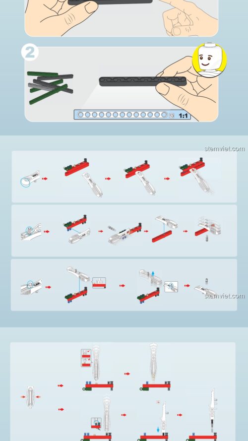 Xe Địa Hình Wild Wolf CaDA C62002 hướng dẫn lắp ghép CaDA 62002 Xe Địa Hình Wild Wolf