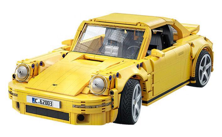Bộ lắp ghép CaDA C62003 Siêu xe RUF CTR 2017 Yellowbird tỉ lệ 1:12 màu vàng, đồ chơi mô hình cho bé trai 8 tuổi, chất lượng cao, giá tốt.