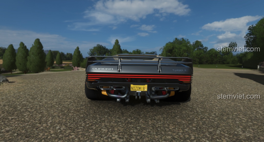 Chiếc xe CaDA C63001 Cyber Turbo-V Cyber Night đã hoàn thiện, nhìn từ phía trên.