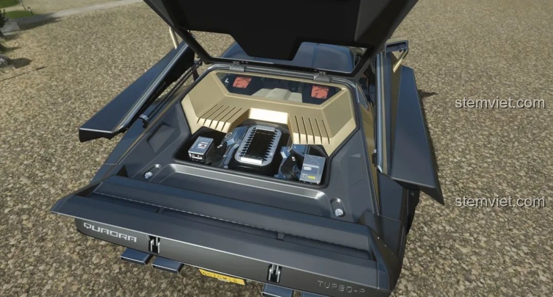 Chiếc xe CaDA C63001 Cyber Turbo-V Cyber Night đã hoàn thiện, nhìn từ bên trong.