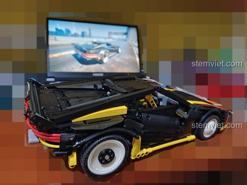 Ảnh review người dùng chụp bộ lắp ghép CaDA C63001 Xe Cyber Turbo-V Cyber Night, đồ chơi mô hình CaDA C63001, siêu xe tương lai, cho bé trai 6 tuổi trở lên, hợp túi tiền