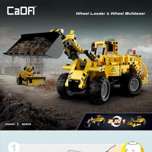 Xe Tải & Xe Ủi CaDA C65004 hướng dẫn lắp ráp CaDA 65004 Xe Tải & Ủi vàng đen công trình xây dựng