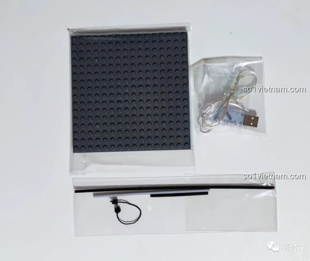 Đế lắp đặt và dây cáp đi kèm bộ đèn LED cho CaDA C66010