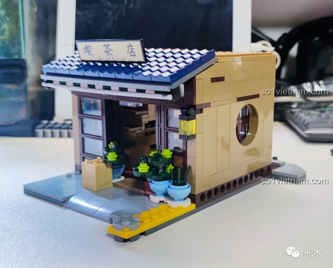 Mô hình CaDA C66010 Hòa Phong Trà Ẩm đã hoàn thiện, nhìn từ bên cạnh