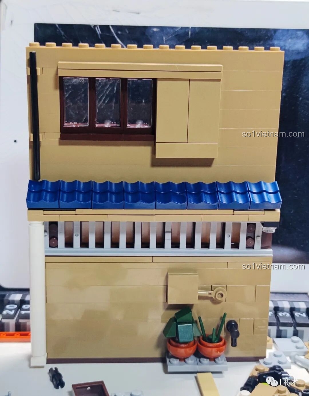 Mô hình CaDA C66010 Hòa Phong Trà Ẩm đã hoàn thiện, nhìn từ trên cao