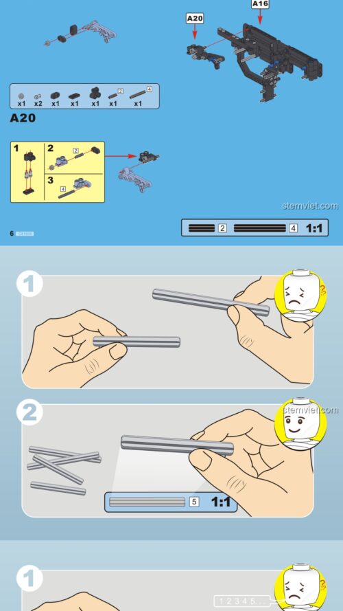 Súng UZI CaDA C81008 hướng dẫn lắp ráp CaDA 81008 Súng UZI