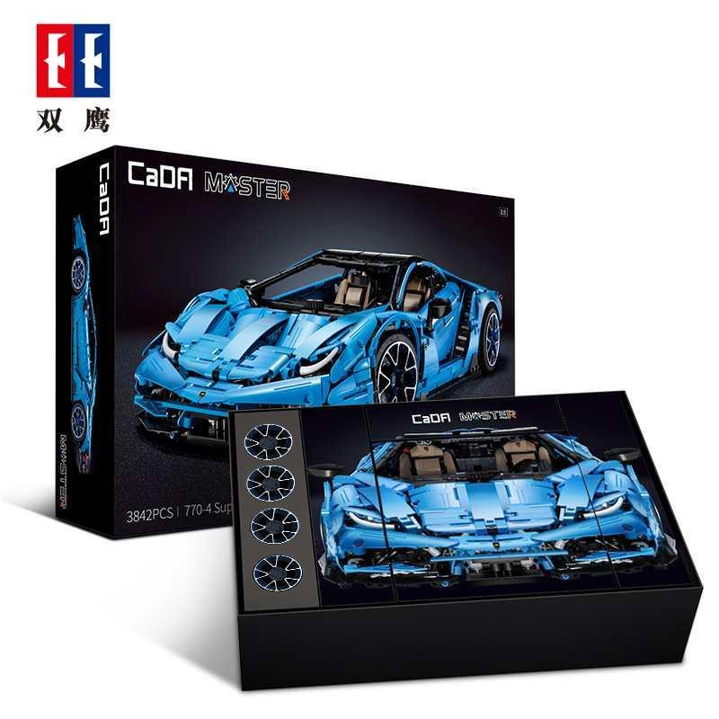 Bộ lắp ráp CaDA D012 Lamborghini Centenario 1:8 Hypercar 3842 mảnh chất lượng cao, mô hình siêu xe cho thanh niên 14 tuổi, giá tốt.