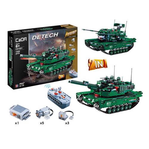 Hộp bộ lắp ráp CaDA Double Eagle C61001 Xe tăng chiến đấu chủ lực M1A2 Abrams, 1498 mảnh ghép, điều khiển từ xa, cho bé trai 8 tuổi, giá tốt.