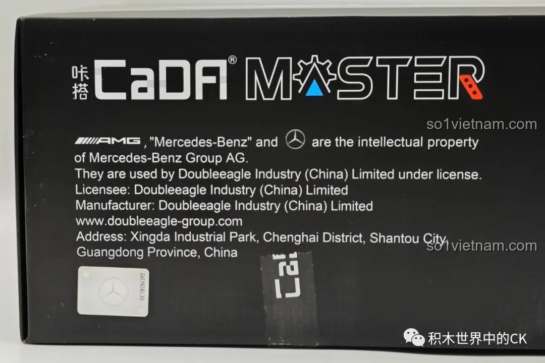 Thông tin về nhà sản xuất CaDA và giấy phép sử dụng thương hiệu Mercedes-Benz