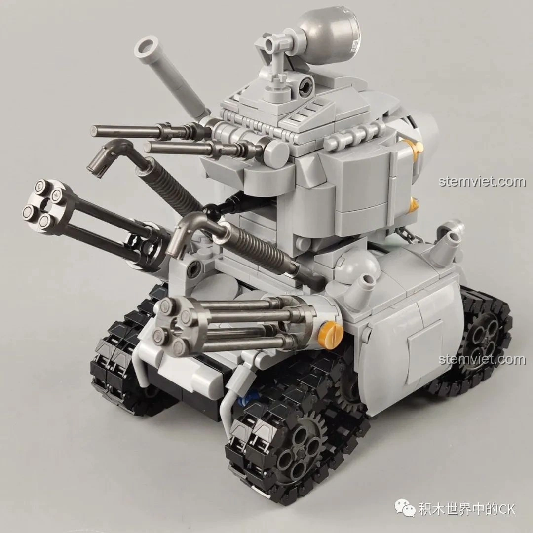 Một góc nhìn khác của mô hình xe tăng SV-001/II Hợp Kim Đầu Metal Slug 2 hoàn chỉnh từ bộ CaDA SY 1627.