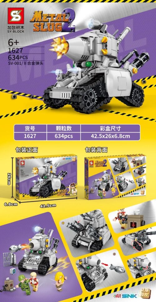 Bộ đồ chơi CaDA SY 1627 Xe tăng SV-001/II Hợp Kim Đầu Metal Slug 2, đồ chơi lắp ráp xe tăng game cho con trai 6 tuổi, giá tốt