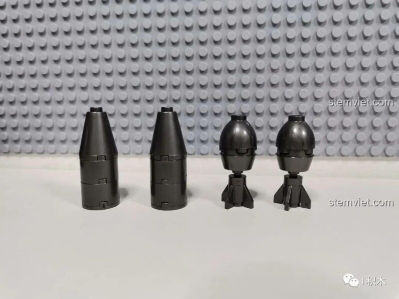 Ba minifigure đi kèm bộ đồ chơi Xe tăng Metal Slug 1627, nhân vật game sống động